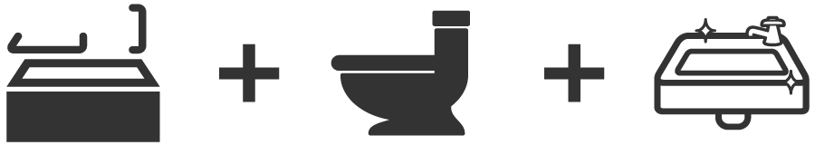 浴室+洗面所+トイレ